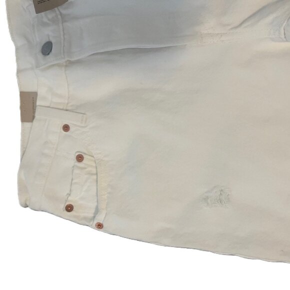 NWT Levi's 501 Original, High Rise, Straight Leg, Distressed Jean, White, 29x30 - Picture 2 of 11